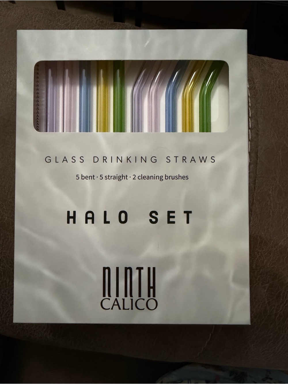 Halo Set Glass Drinking Straws — Pastel Multi-Color